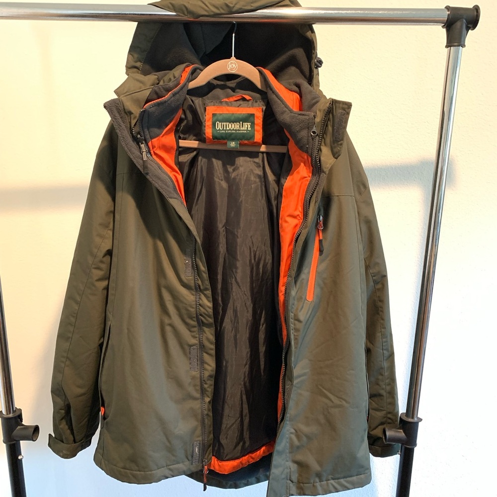 Outdoor Life Insulated Jacket Size Lg army green color